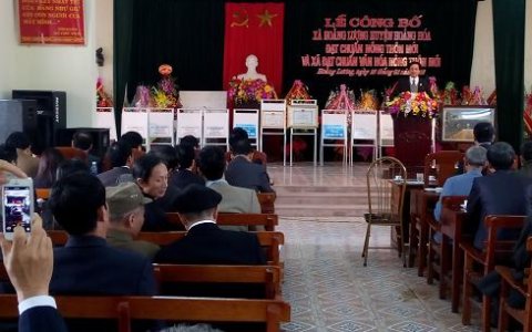 Xã Hoằng Lương- Hoằng Hóa: Lễ công bố quyết định xã đạt chuẩn nông thôn mới và đạt chuẩn văn hóa nông thôn mới.